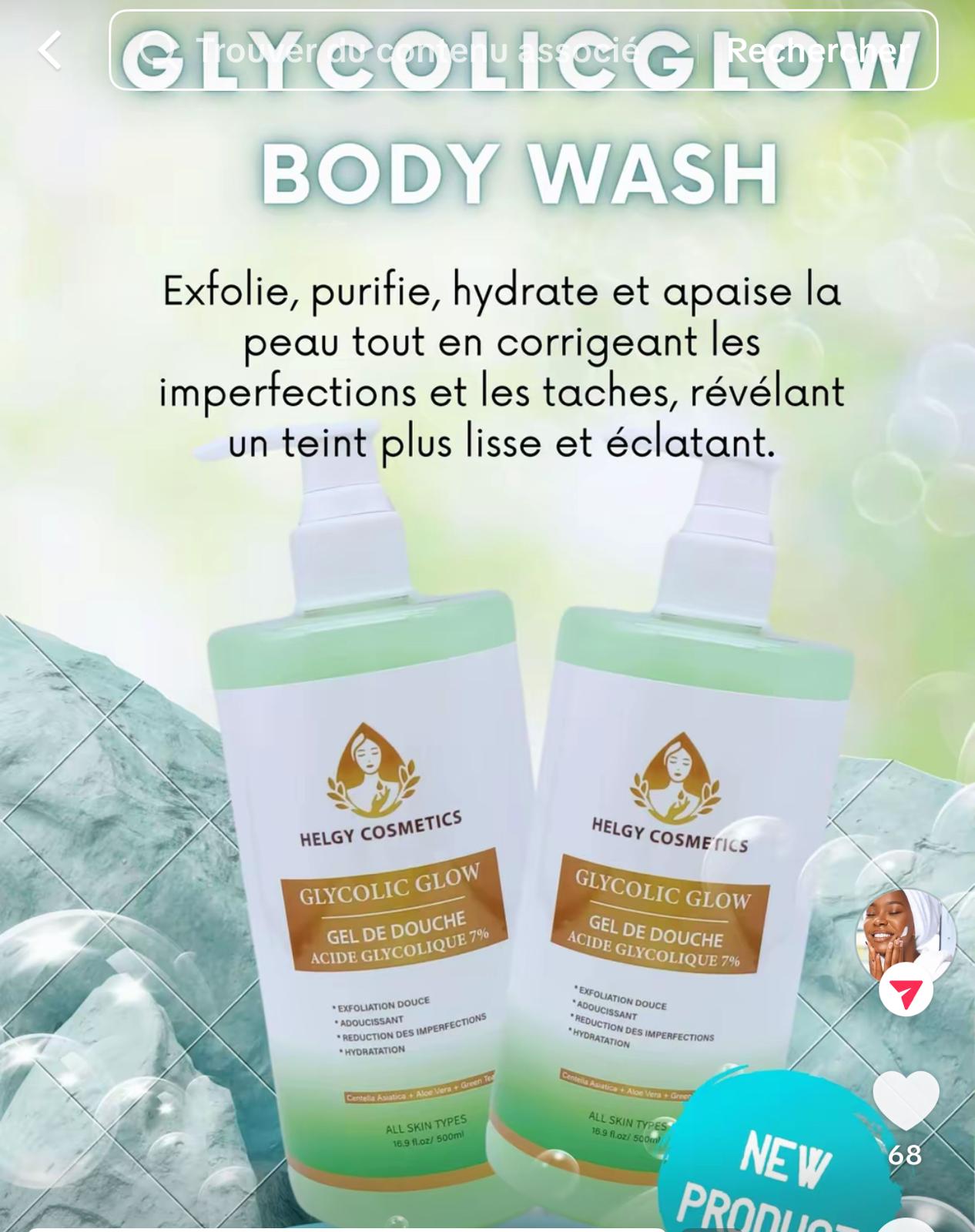Gel Douche Glycolicglow, Exfolie & Estompe les Odeur