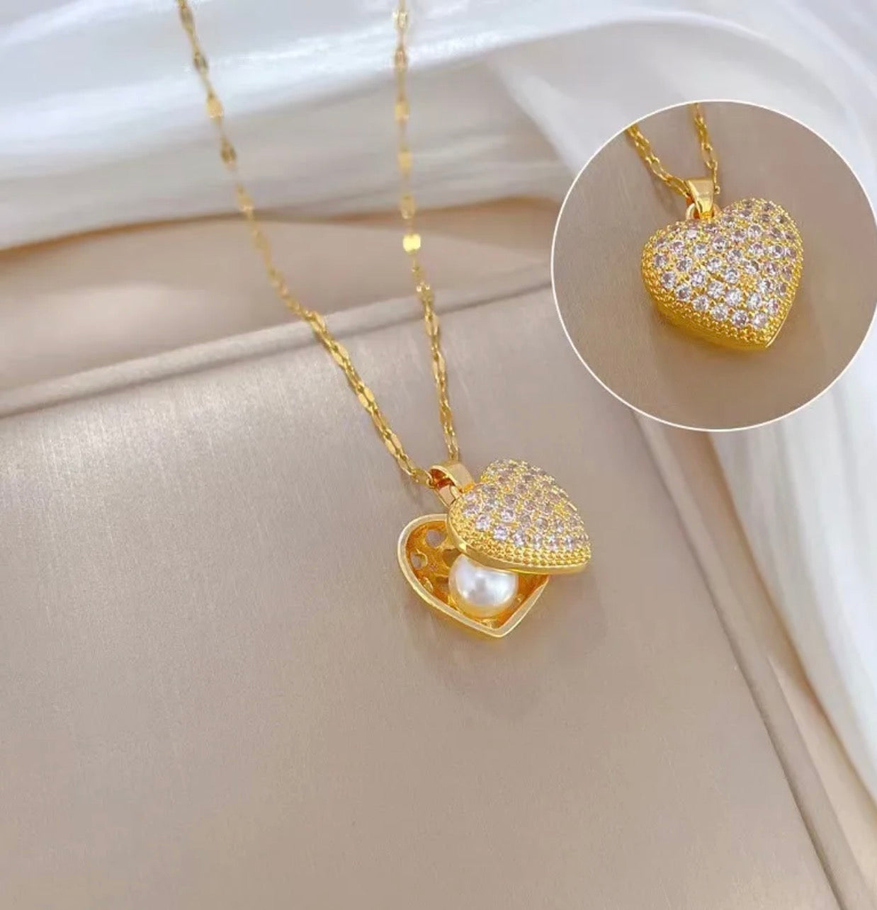 Collier cœur ouvert