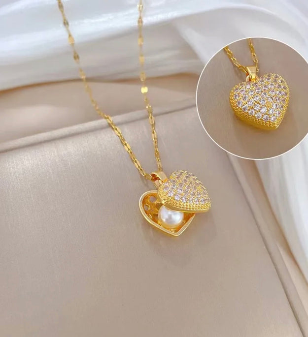 Collier cœur ouvert